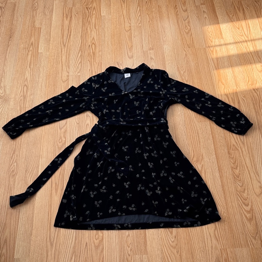 CAbi Black Floral Dress